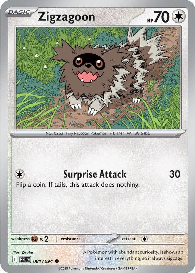 Phantasmal Flames Zigzagoon Pokémon card